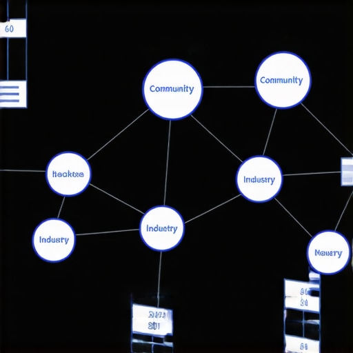 Illustration showing interconnected backlinks from local sources enhancing authority