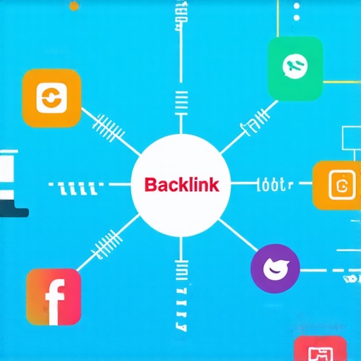 Visual representation of a layered backlink ecosystem for local SEO Illustration showing a web of backlinks from various sources connected to a central website.