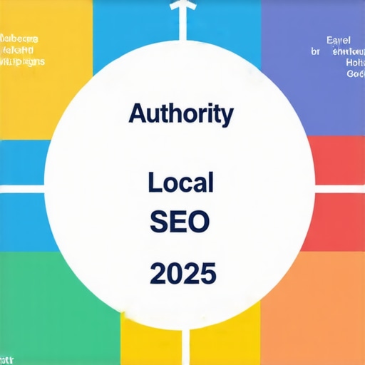 Diagram showing local citations, backlinks, social signals, and content working together for SEO