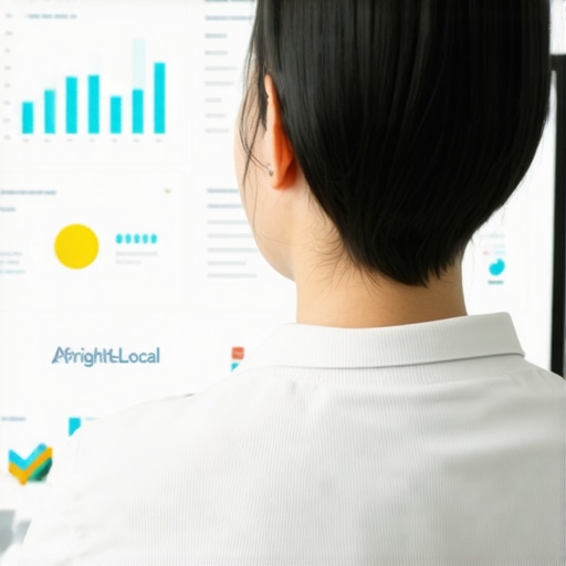 Person reviewing backlinks and local citations on a computer for SEO maintenance.