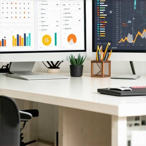 Workspace with SEO analysis tools, backlink profiles, citation tracking, and analytics dashboards