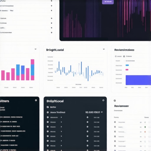 A workspace with multiple SEO software dashboards open, illustrating citation, backlink, and review monitoring