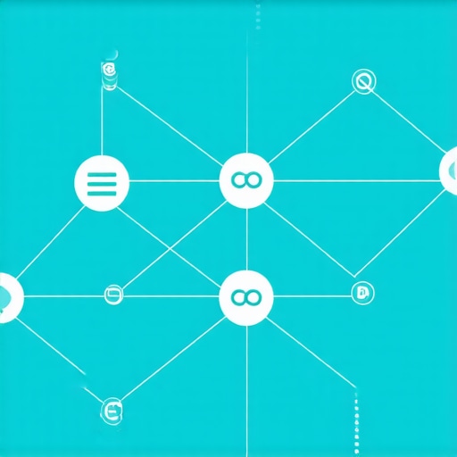 Graphic showing interconnected backlinks forming an authority network for local search optimization.