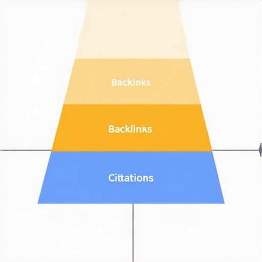Diagram showing how backlinks, citations, and content layers combine to build local SEO authority.
