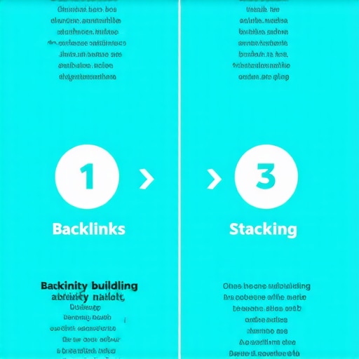 Backlinks and Authority Stacking Diagram Infographic showing steps to build backlinks and authority for local SEO.