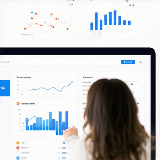 Person reviewing SEO analytics dashboard showing local search performance.