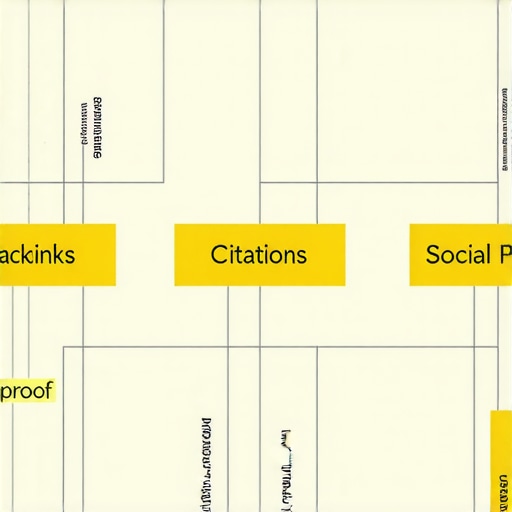 Infographic showing the layered structure of backlinks, citations, and social signals in local search optimization.