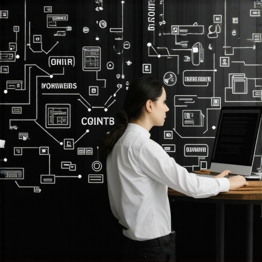 Person analyzing backlinks and citations on a digital screen