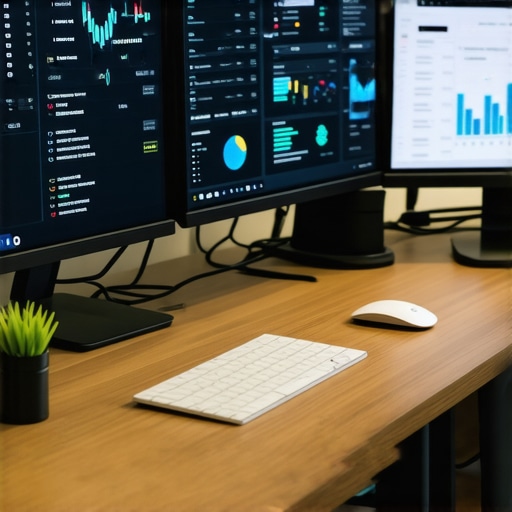 Workspace with SEO dashboards displaying backlink, citation, and content analysis tools.