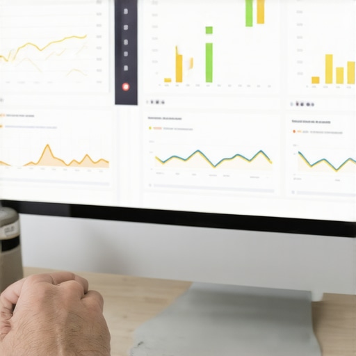 Strategist Analyzing Backlinks for Local SEO A person analyzing backlinks and local SEO charts on a computer monitor
