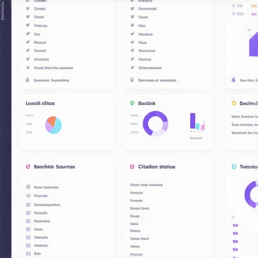 Screenshot of a local SEO analytics dashboard with rankings, backlinks, and citation data.