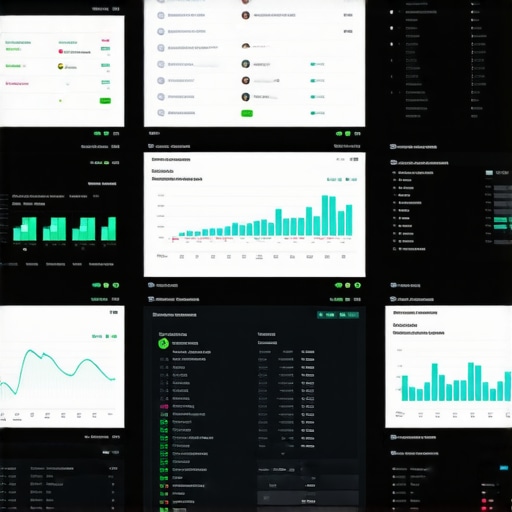 Screenshot of SEO analytics dashboards with backlink profiles and local rankings visualization.