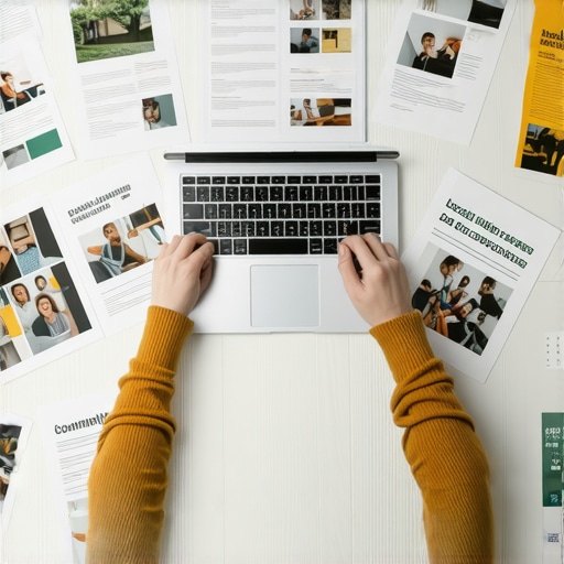 A person analyzing local directories and community resources for backlink opportunities.