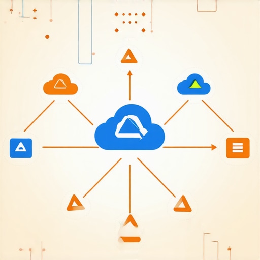Diagram showing how cloud nodes connect to a local business map pin for authority stacking.