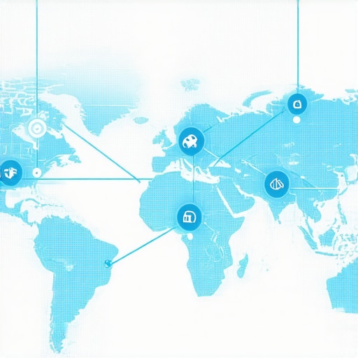 Advanced Local Authority Stacking Architecture A digital map showing interconnected SEO cloud nodes and local business signals.