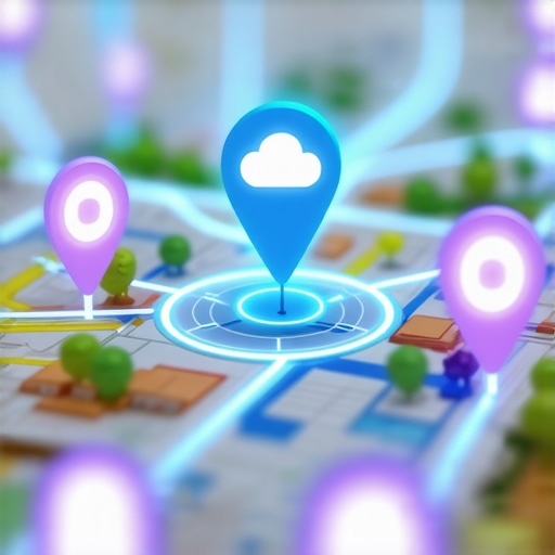 Visual representation of how local SEO authority stacking connects a business to neighborhood signals.