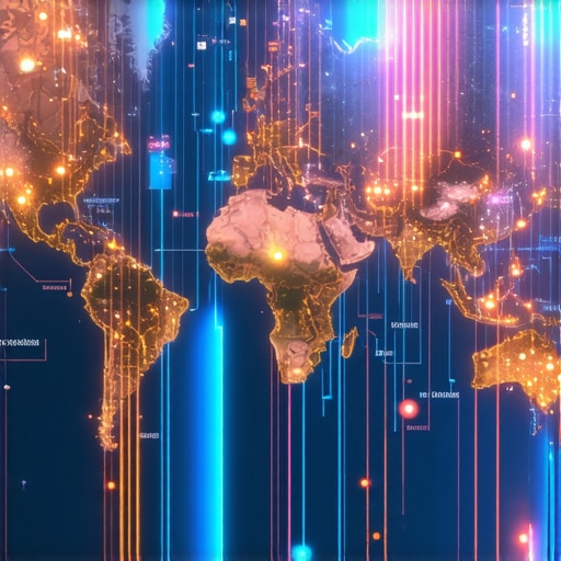 Visual representation of a local SEO authority stack showing data nodes on a city map.