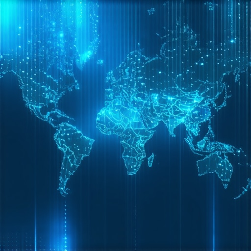 Digital visualization of a local SEO authority stack and map tracking grid.