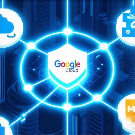 Diagram showing how multi-cloud nodes create a shield of authority for local SEO map rankings.