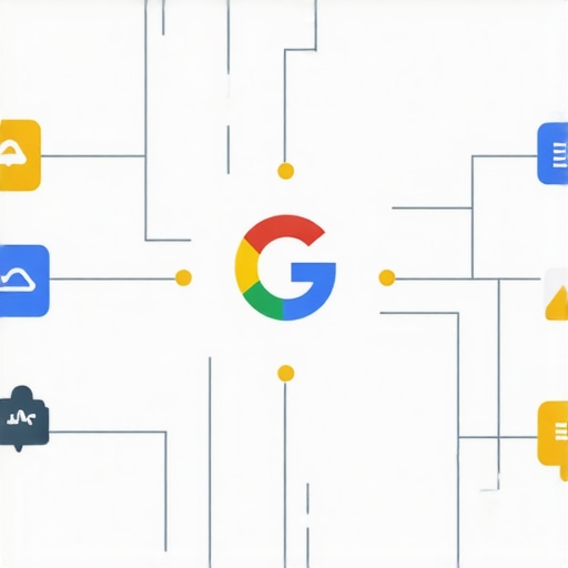 Advanced Multi-Node Local SEO Authority Stack A conceptual illustration of a multi-node local SEO authority stack connecting a business profile to neighborhood data points.