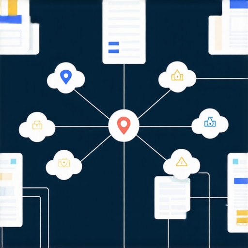 Diagram illustrating how to connect cloud nodes and local schema to build search engine trust.