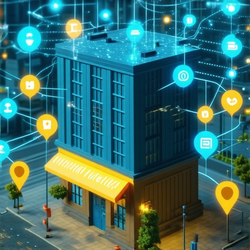 Diagram showing how local business signals and cloud stacks connect to boost map pack authority.
