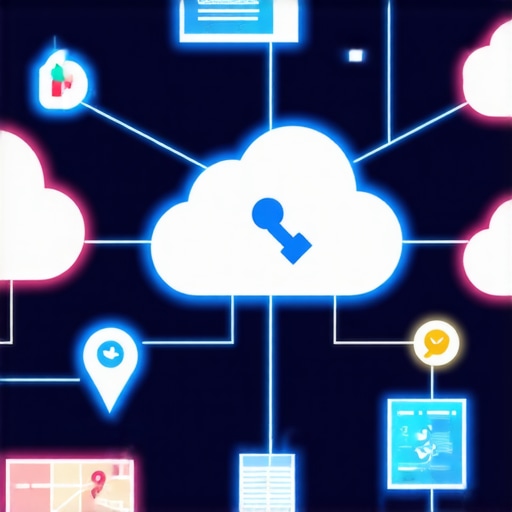 A diagram showing how authority stacking connects digital assets to a local map pin.