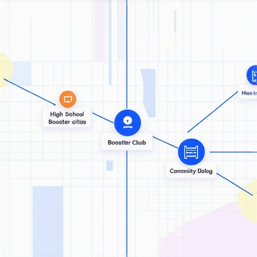 Building a hyper-local link network for SEO dominance A visual representation of hyper-local links connecting a business to community nodes on a local map