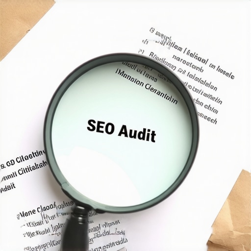 Magnifying glass examining business citations for local SEO cleanup