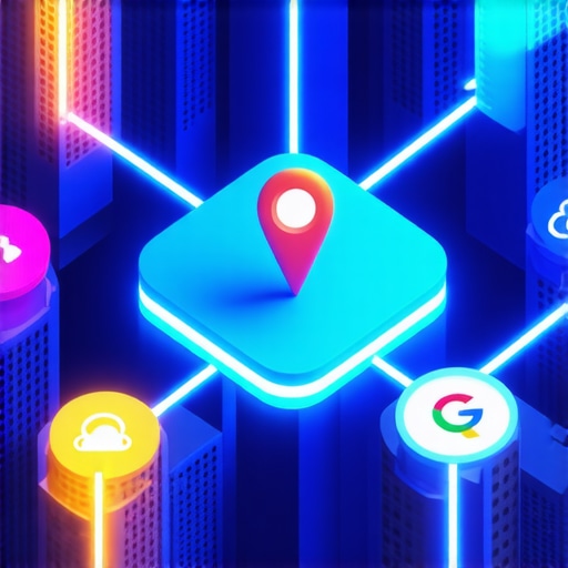 A 3D visualization showing how cloud nodes and map pins interlink to build local SEO authority.