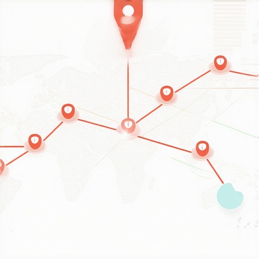Visualization of local SEO authority stacking nodes and cloud signals connecting to a map pin.