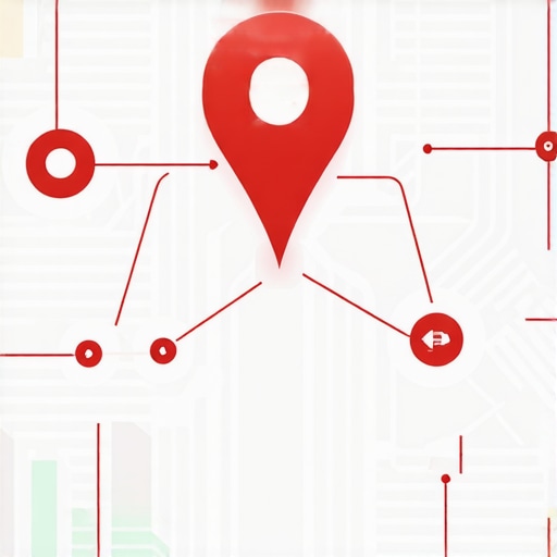 Diagram illustrating local authority stacking and cloud node entity validation for map pack SEO