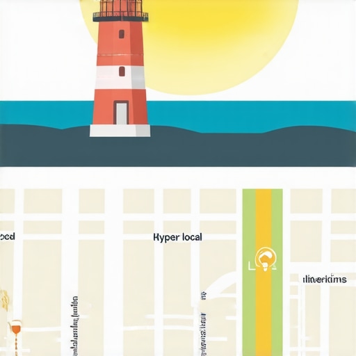 Infographic comparing global domain authority versus local neighborhood relevance for map pack rankings.