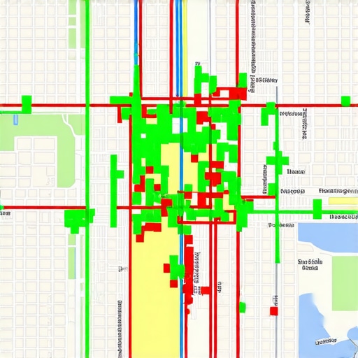 Local SEO grid tracking visualization