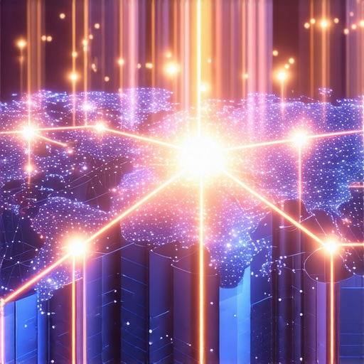 A digital map showing connected authority nodes and local SEO signals.