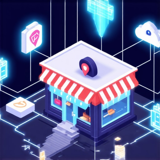 Diagram illustrating how hyper-local citations and authority stacks connect a physical storefront to Google maps pins and cloud nodes.