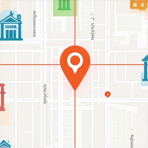 Diagram showing local community backlinks connecting to a central business map pin.
