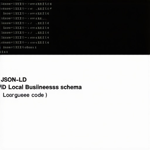 JSON-LD Local Business Schema Code Example Clean JSON-LD local business schema markup showing nested latitude and longitude coordinates for local SEO validation.