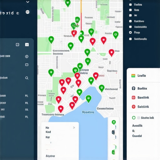 Monitoring local SEO authority and map pack rankings using a digital grid dashboard.