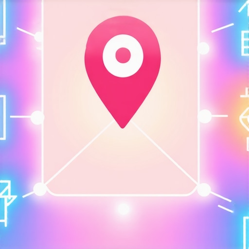 Infographic showing how local resource pages connect businesses to community entities and Google Maps pins.