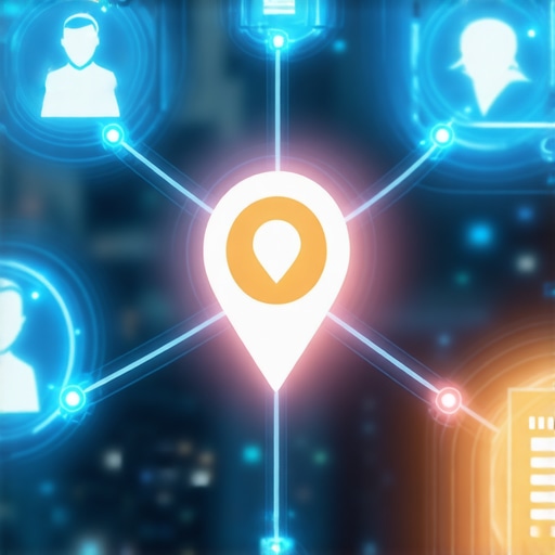 Visual representation of how local authority stacking connects business nodes to increase map pack rankings.