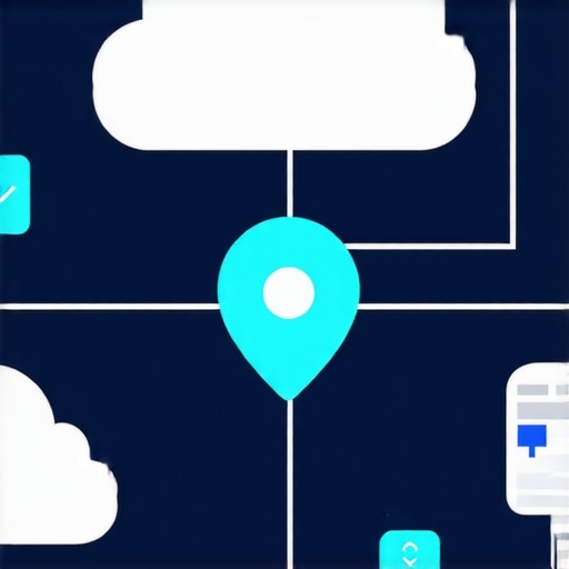 Local Authority Stacking Node Diagram Visual representation of local SEO authority stacking showing multi-cloud node connections to a central business entity.