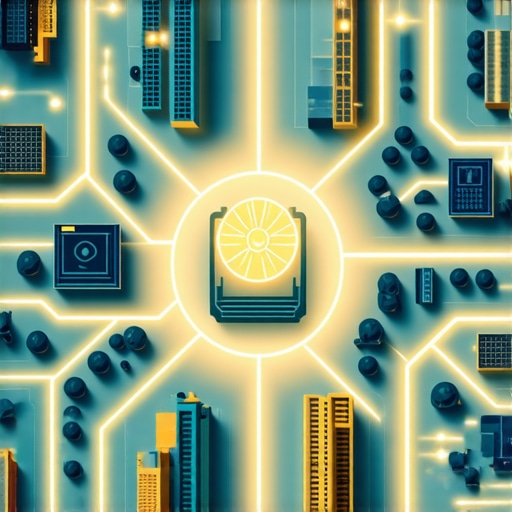 A map illustrating how local business nodes connect to build SEO authority for a solar company.