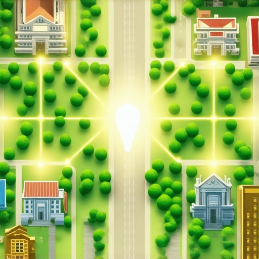 Visual representation of how a business pin connects to local community nodes for SEO authority.