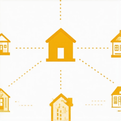 A visual representation showing how local links from community organizations build a business entity's geographic authority in search engines.