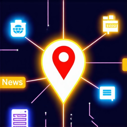 Local Entity Authority Stacking Visualized A diagram illustrating how local neighborhood links connect to a Google Map pin to increase local SEO rankings.