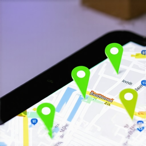 Local Entity Sync Success on Google Maps Digital map showing successful local SEO ranking with green pins in a neighborhood.
