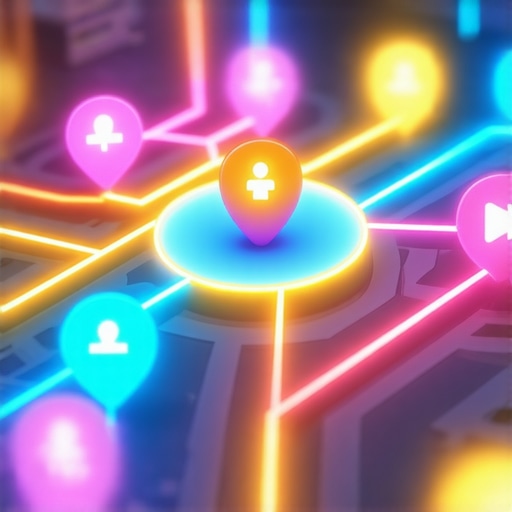 Diagram showing how local business nodes connect to build map authority.