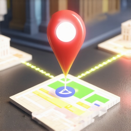 An illustration showing how local community links anchor a business map pin to its city for better SEO.