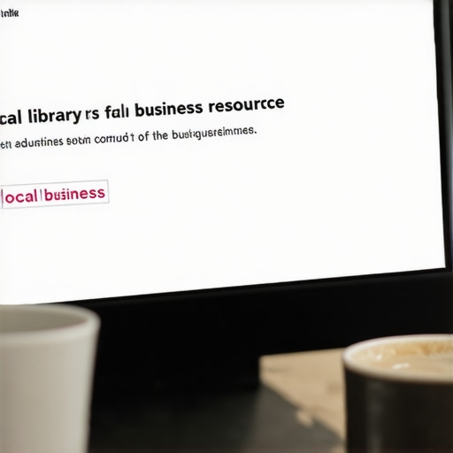 Local Library Business Resource Search Desktop showing a local library website resource page for business link building.
